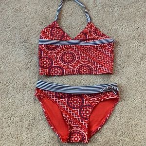 Girls two piece swim suit.
